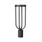 Z-Lite Leland Outdoor Post Mount Fixture, 1-Light, 7 In.W x 21 In.H, Sand Black/Sand Blast 5005PHM-BK-LED - alternate 2